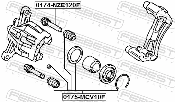 FEBEST 0175-MCV10F Repair Kit, brake caliper