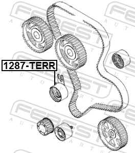 FEBEST 1287-TERR Tensioner Pulley, timing belt