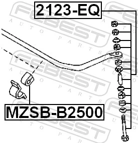 Link/Coupling Rod, stabiliser bar 2123-EQ