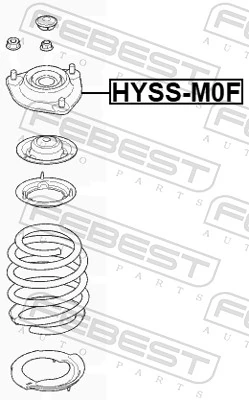 FEBEST HYSS-M0F Suspension Strut Support Mount