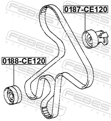 Tensioner Pulley, timing belt 0187-CE120