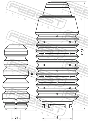 Dust Cover Kit, shock absorber RNSHB-KANGIIF-KIT