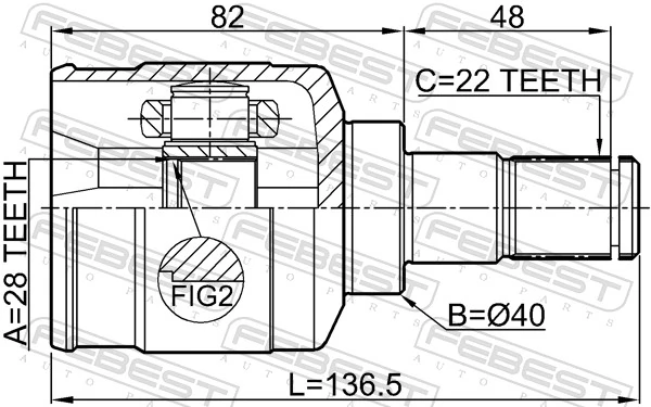 Joint Kit, drive shaft 0711-RS413RH