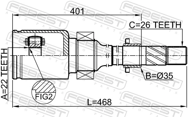 Joint Kit, drive shaft 0511-BMATRH