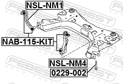 FEBEST NAB-115-KIT Repair Kit, stabiliser coupling rod