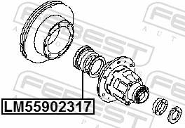 FEBEST LM-55902317 Bearing, drive shaft