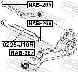 Mounting, control/trailing arm NAB-267