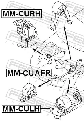 Mounting, engine MM-CUAFR