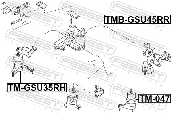 FEBEST TM-GSU35RH Mounting, engine