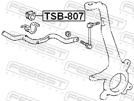FEBEST TSB-807 Mounting, stabiliser bar