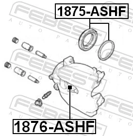 Piston, brake caliper 1876-ASHF