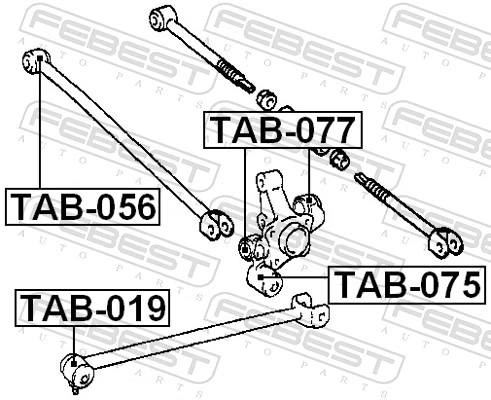 Mounting, control/trailing arm TAB-056