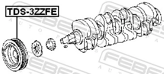 Belt Pulley, crankshaft TDS-3ZZFE