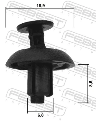 FEBEST 88570-088 Clip, trim/protection strip