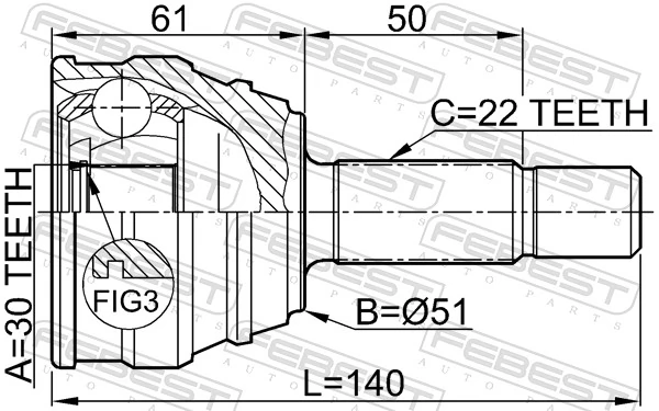 Joint Kit, drive shaft 2310-011
