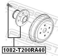 FEBEST 1082-T200RA40 Wheel Hub