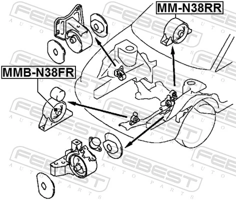 FEBEST MMB-N38FR Mounting, engine