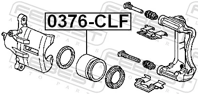 Piston, brake caliper 0376-CLF