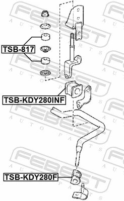 Mounting, stabiliser bar TSB-KDY280INF