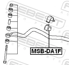 Mounting, stabiliser bar MSB-DA1F