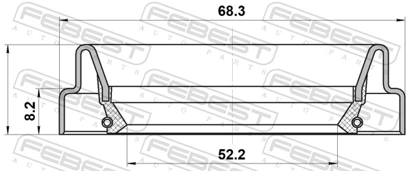 FEBEST 95FDY-54680808C Shaft Seal, drive shaft