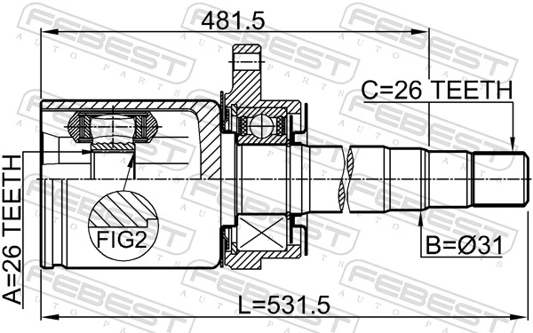 Joint Kit, drive shaft 0211-V42RH