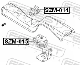 Mounting, engine SZM-015