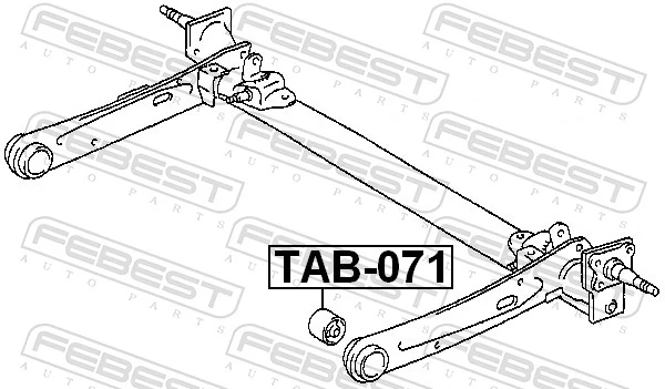 FEBEST TAB-071 Mounting, control/trailing arm