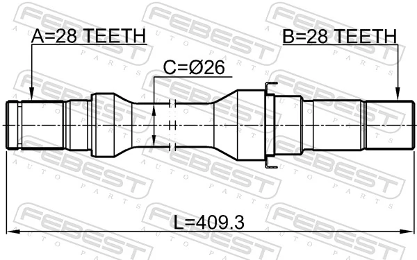 Drive Shaft 2212-CLARRH
