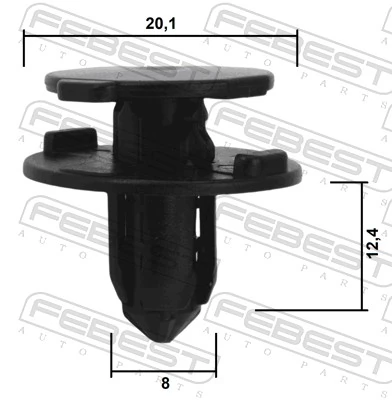 FEBEST 88570-135 Clip, trim/protection strip