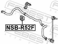 Mounting, stabiliser bar NSB-R52F