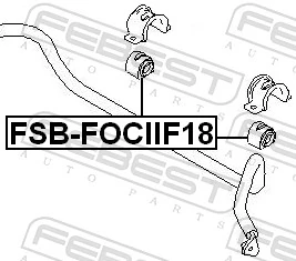 Mounting, stabiliser bar FSB-FOCIIF18