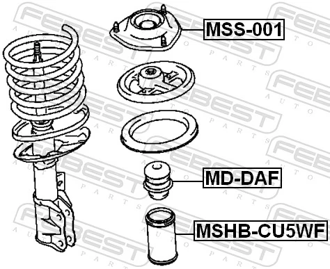 スプリングストラットサポートベアリング MSS-001