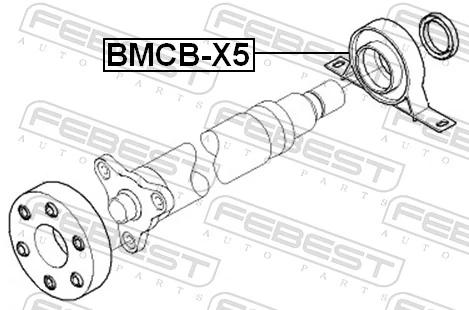 Bearing, propshaft centre bearing BMCB-X5