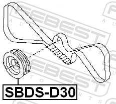 FEBEST SBDS-D30 Belt Pulley, crankshaft