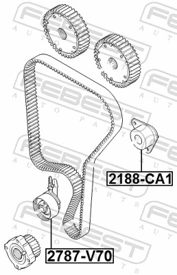 Deflection Pulley/Guide Pulley, timing belt 2188-CA1