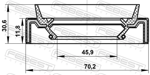 Shaft Seal, differential 95JAS-47701232C