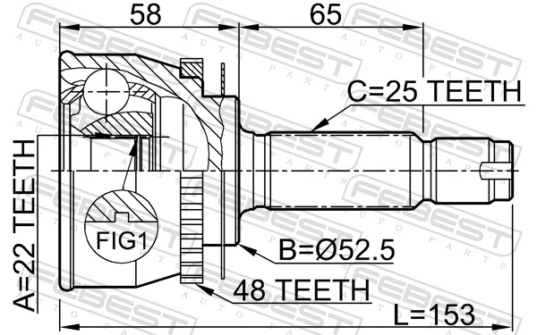 Joint Kit, drive shaft 1210-012A48