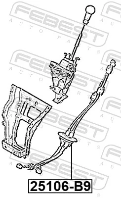 FEBEST 25106-B9 Cable Pull, manual transmission
