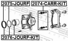 Repair Kit, brake caliper 2076-JOURF-KIT