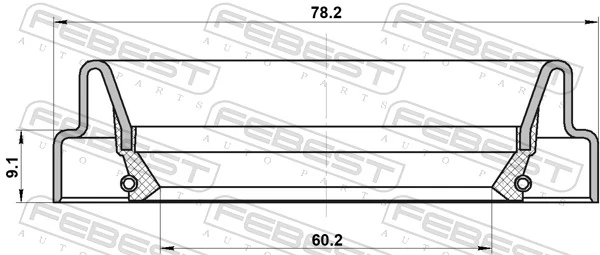 Seal Ring, wheel hub 95FDY-62780909C
