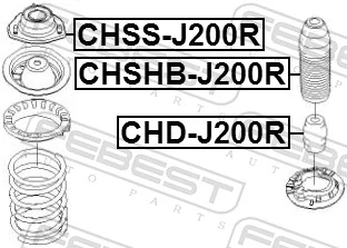 FEBEST CHD-J200R Rubber Buffer, suspension