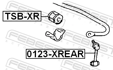Link/Coupling Rod, stabiliser bar 0123-XREAR