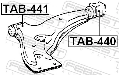 Mounting, control/trailing arm TAB-441
