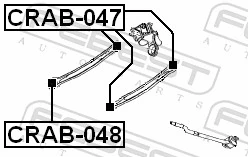 FEBEST CRAB-047 Mounting, control/trailing arm