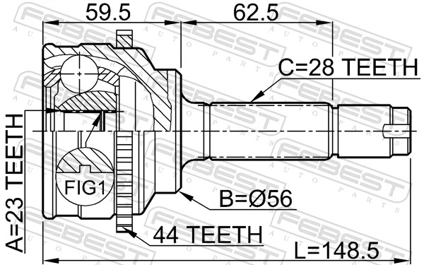 Joint Kit, drive shaft 0510-039A44