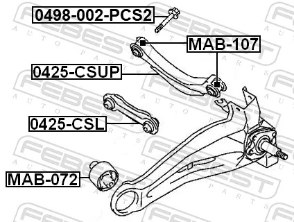 Control/Trailing Arm, wheel suspension 0425-CSUP