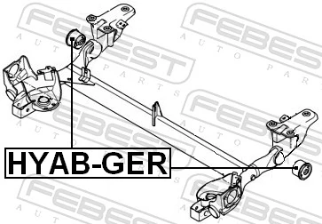 Bushing, axle beam HYAB-GER