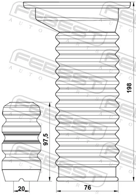 Dust Cover Kit, shock absorber TSHB-ADT250F-KIT