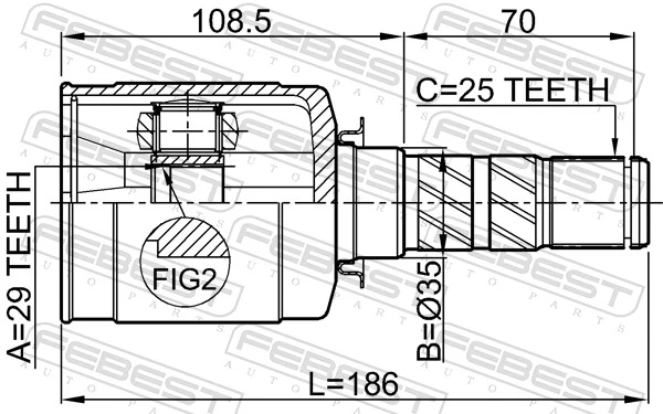 Joint Kit, drive shaft 0811-B13